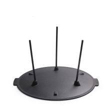 Factory Wholesale Pre-seasoned Cast Iron BBQ Crepe Pan Dosa Tortilla Cast Iron Concave Tawa Griddle With Three Legs thumbnail-2