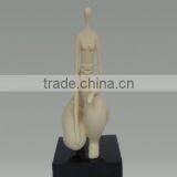 Nude Female Bronze Sculpture Squat Woman Modern Bronze Sculpture Urban Statue thumbnail-1