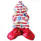 Luxury Fur Flower Cotton Red Dog Clothes thumbnail-3