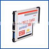 Laptop 2 Port USB 3.0 54mm Express Card Adapter Converter Card 5.0Gbps