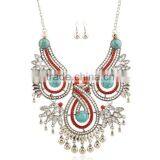 Women Jewelry Set Vintage Boho Turquoise Tassel Pendant Jewelry Sets thumbnail-3