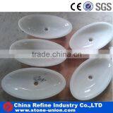Beautiful White Marble Bathroom Sink thumbnail-4