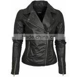 2015 WOMEN'S BIKER STYLE 100% LEATHER JACKET STEAMPUNK GOTH thumbnail-1