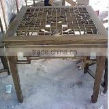 Antique furniture Chinese coffee table with grid