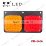 82 LED iron plate waterproof anti-shock square combination tail light 24 volt truck lights