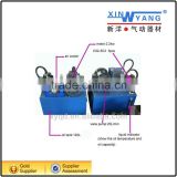Low noise high flow hydraulic pressure station with pressure compensation