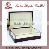 Jinhua Supplier Handmade Luxurious Wooden Jewelry Box with Clear Lid