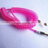 Fashion Design Transparent Spiral 3.5mm DC Cable