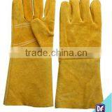 Long Leather Welding Glove/cow Split Leather Reinforced Palm Gloves thumbnail-1