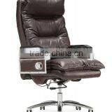 Ergonomic Style High Back Leather Office Chair Brown Vintage Leather Chair GZH-CK0079 thumbnail-1