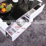 MDF Coffee Table White High Gloss Center Table Coffee Tables With Drawer Quality Choice thumbnail-6