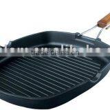 DIE CAST ALU GRILL PAN WITH FLEXIBLE HANDLE