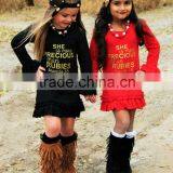 Stylish Toddler Girls Solid Color Coat Matching Legging 2pcs Clothing thumbnail-4