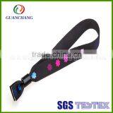 China Wholesale Custom New Premium Cotton Fabric Woven Novelty Festival Fitness Elastic Printing Wristband for Event or Party thumbnail-4