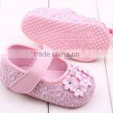2016 Pink Toddler Shoes With Adorable Flower Decorate Baby Rubber Shoes Quality Choice thumbnail-4