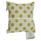 10*10'' Fancy green dots cotton decorative bolster pillow