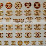 20 Designs Golden Nail Art Water Decal Sticker Transfer Stickers (XF6001-6020)HN1807 thumbnail-5