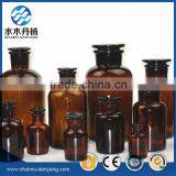 60ml-1000ml Amber Glass Reagent Bottles Wide Mouth Glass Bottle With Glass Lid
