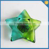Green Five -star Pretty Glass Tealight Candle Holder