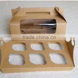 High Quality Kraft Cupcake Box.cheap Cupcake Box 4pc thumbnail-2