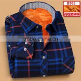 Simple Design Plaids red black Flannel Shirts Long Sleeve Made In China