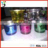 Bright Tealight Glass Electroplated Colored Candle Holder