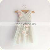 High Quality Cotton Lining Tulle Layered Flower Girl Dress thumbnail-1