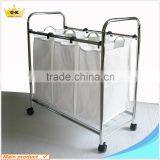 Laundry Clothes Bag Hotel Sorter Hamper Storage Laundry Cart With Wheels Made in China thumbnail-6