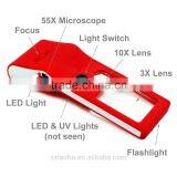 Mini Jewelers Loupe / Magnifier / Microscope with LED & UV Lights