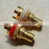 Alluvial Gold Pre-amplifier DAC Audio Terminal Copper 2x RCA Signal