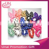 New women headbands Bunny Ear Elastic Hair Ties Ropes Camellias Spots Decorated Rubber Fashion Hair Accessories