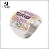 Peruvian Personalized Pink Diamond Ring Jewelry 950 thumbnail-2