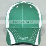 Half dry fit half cotton cap popular model design green&white cap