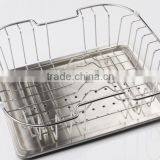 Antimicrobial Dish Drainer, Large, Silver