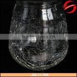 Factory Wholesale High Quality Crack Effect Glass Candle Jar for Decoration thumbnail-4