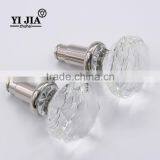 Polished Nickel Finish Diamond Crystal Glass Door Handle