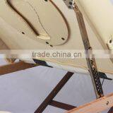 BonnieBeauty Beige Three Folding Beauty Massage Bed Made in China thumbnail-3