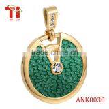 Luxury Best Friend Forever Zircon Pendant for Girls, Genuine Stingray Leather Pendant 18k Gold Plated Necklace Jewelry thumbnail-3