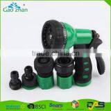 5pcs Garden Watering 7way 7 Function Spray Nozzle Hose and 4 PcsConnector Set