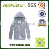 2015 Sublimation 100% Combed Cotton Plain Black Zipper Hoodie for Sale thumbnail-2