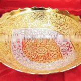 Low Cost and Attractive Promotional Gift, Corporate Gift Item Gold and Silver Plated Brass Bowl thumbnail-1
