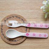Cute and Eco Bamboo Fiber Kids Spoon and Fork thumbnail-4