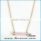 HOT Selling~ Fashion Lapis Lazuli Stone Round Bar Shape Chain Necklace thumbnail-2