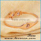 Fashion Bracelets Titanium Steel Rose Gold Tone Diamond Charm Bracelet For Women thumbnail-4