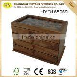 2016 China Supplier Decorative Wooden Jewellery Box on Desk Top Wholesale thumbnail-2