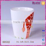 White Ceramic Giraffe Desgin Custom Coffee Mug thumbnail-4