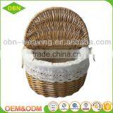 Custom Cheap Hand Woven Wicker Empty Picnic Basket Wholesale thumbnail-3