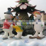 Wholesale Promotion Resin Craft Fiberglass Christmas Garden Statue Decorations thumbnail-2