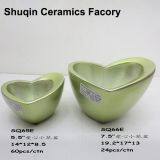 Succlentsshuqin Ceramics Factory Flower Pot Heart Shape Flower Pot Painting Dolomite Flower Pot thumbnail-1