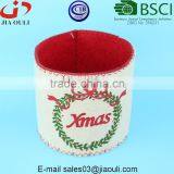 BSCI Audit Factory With Screenprinting Linen Xmas Felt Planter Pot thumbnail-2